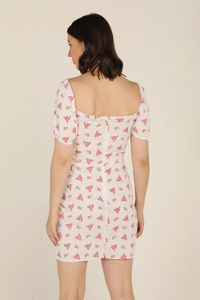 Ditsy Floral dress in White - STARIN
