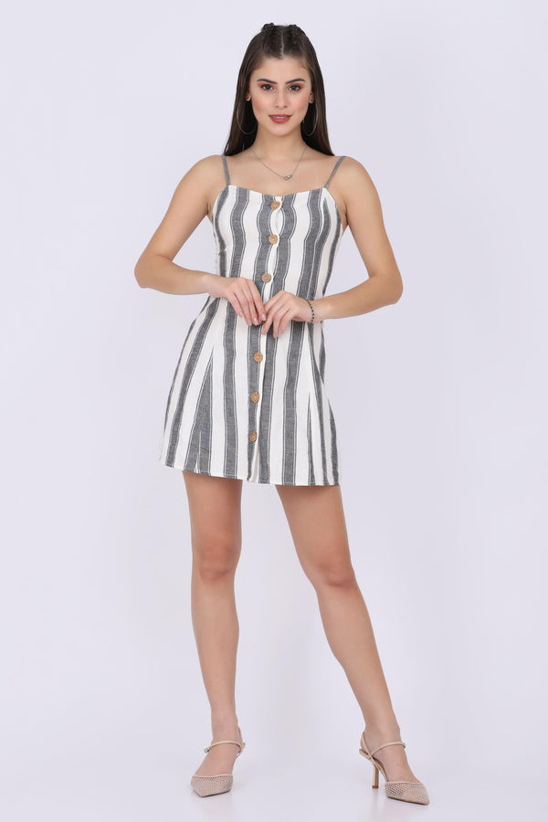 Black Striped Dress - STARIN