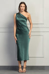 Green Satin Dress