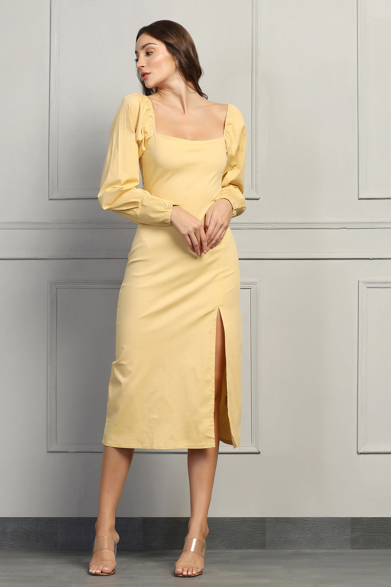 French Style Dress - Lemon - Starin