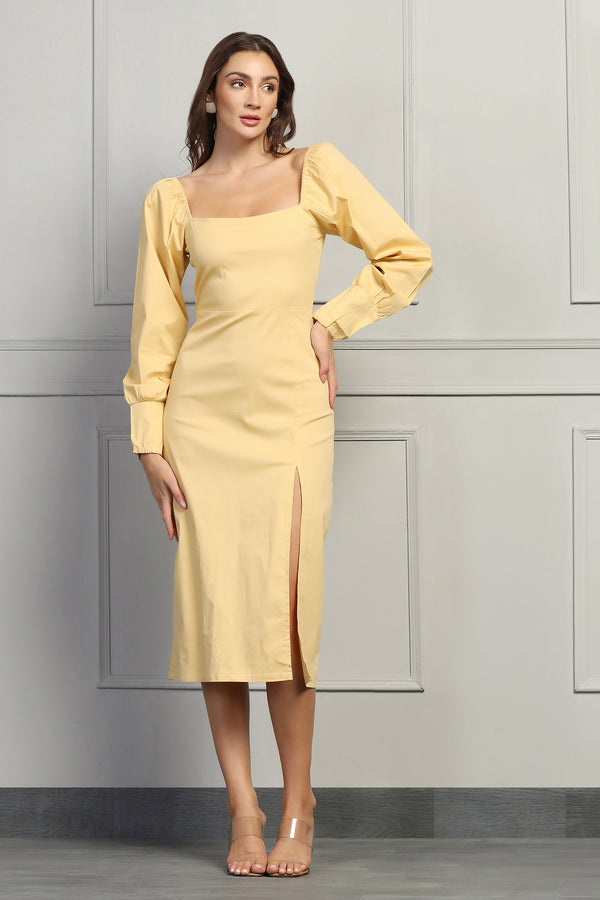 French Style Dress - Lemon - Starin
