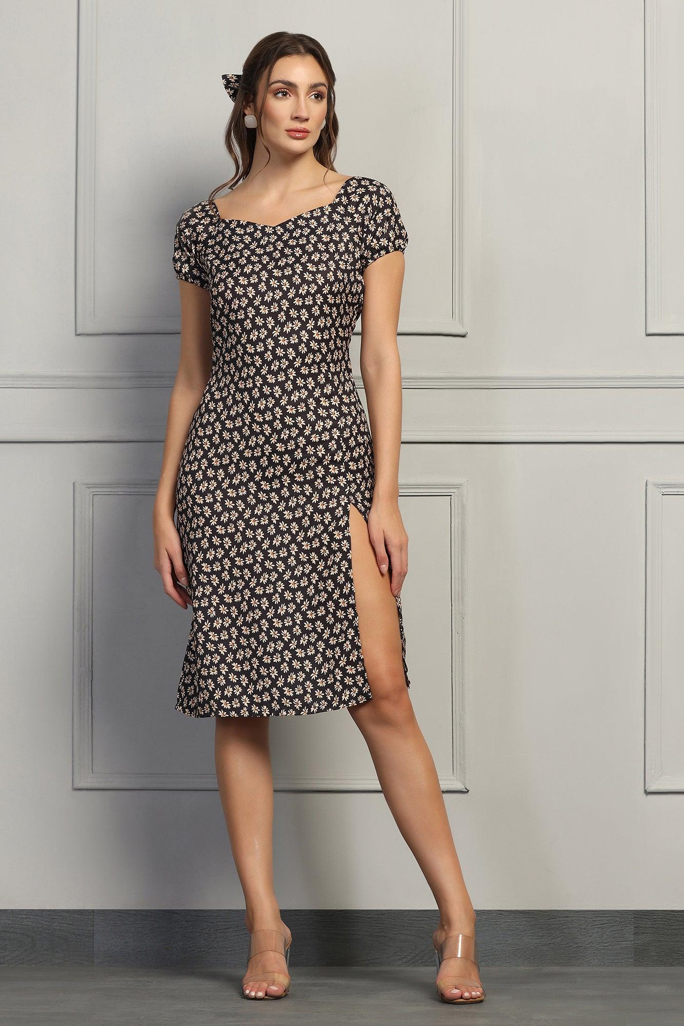 ワンピース Monotone Floral Slit Sleeve Dress Her lip to on X: 