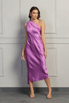 Purple Satin Dress