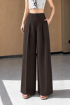 Pleated Wide-Leg Trousers