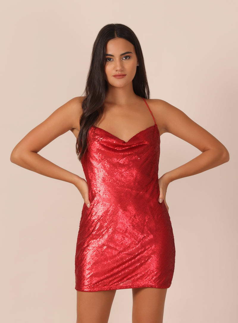 Red Sequin Dress - STARIN