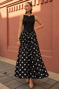 Polka Dot Panelled Dress
