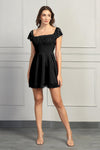 Scalloped Black Dress
