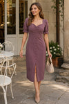 Mauve Buttoned Dress