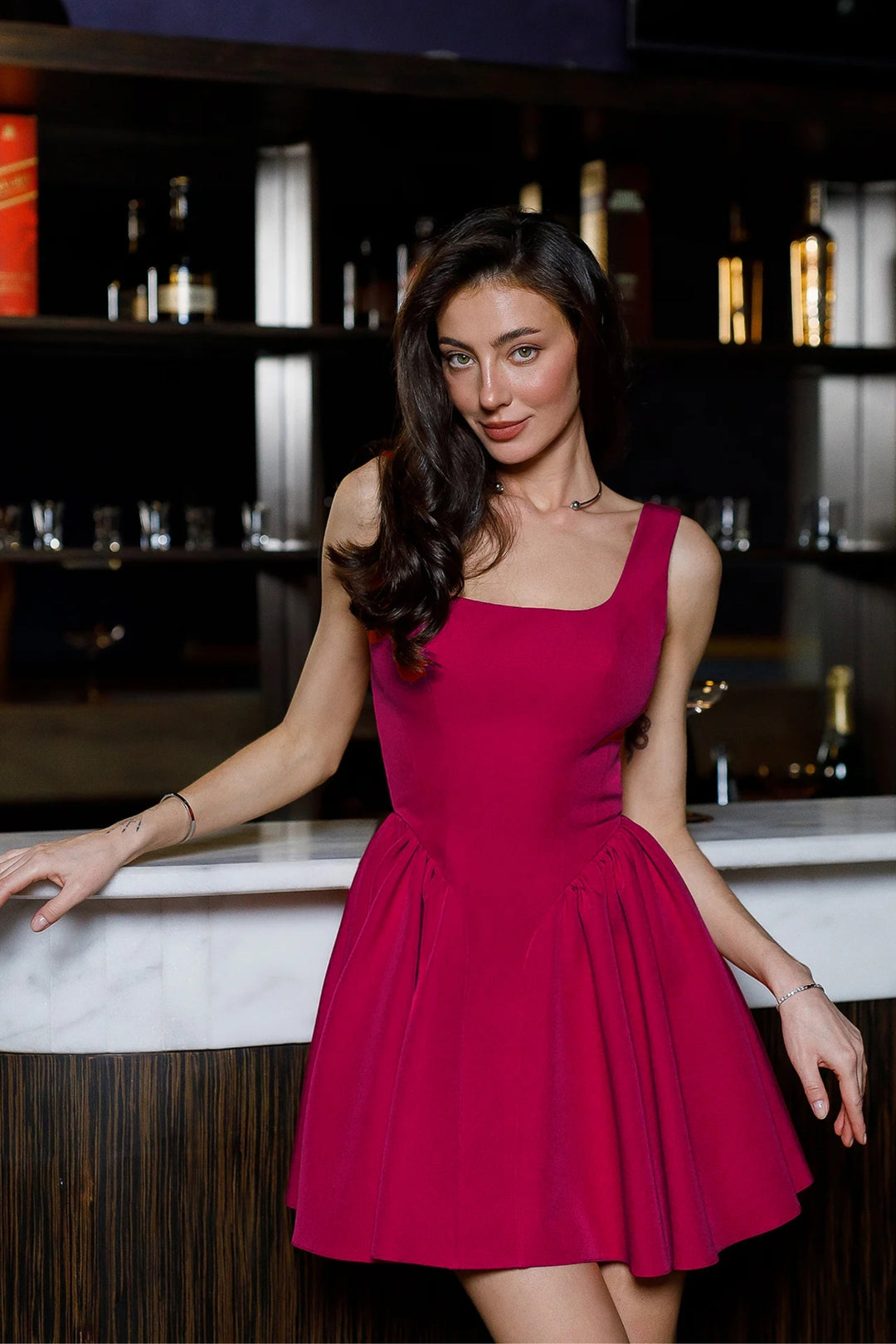 Her lip to Rose Room Bow-Tie Dress Rose Room Dress her Bow Dress⁄長袖