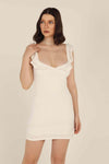 White Ruffle Dress