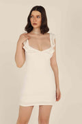 White Ruffle Dress