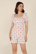 White Ditsy Dress