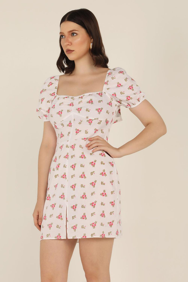 Ditsy Floral dress in White - STARIN