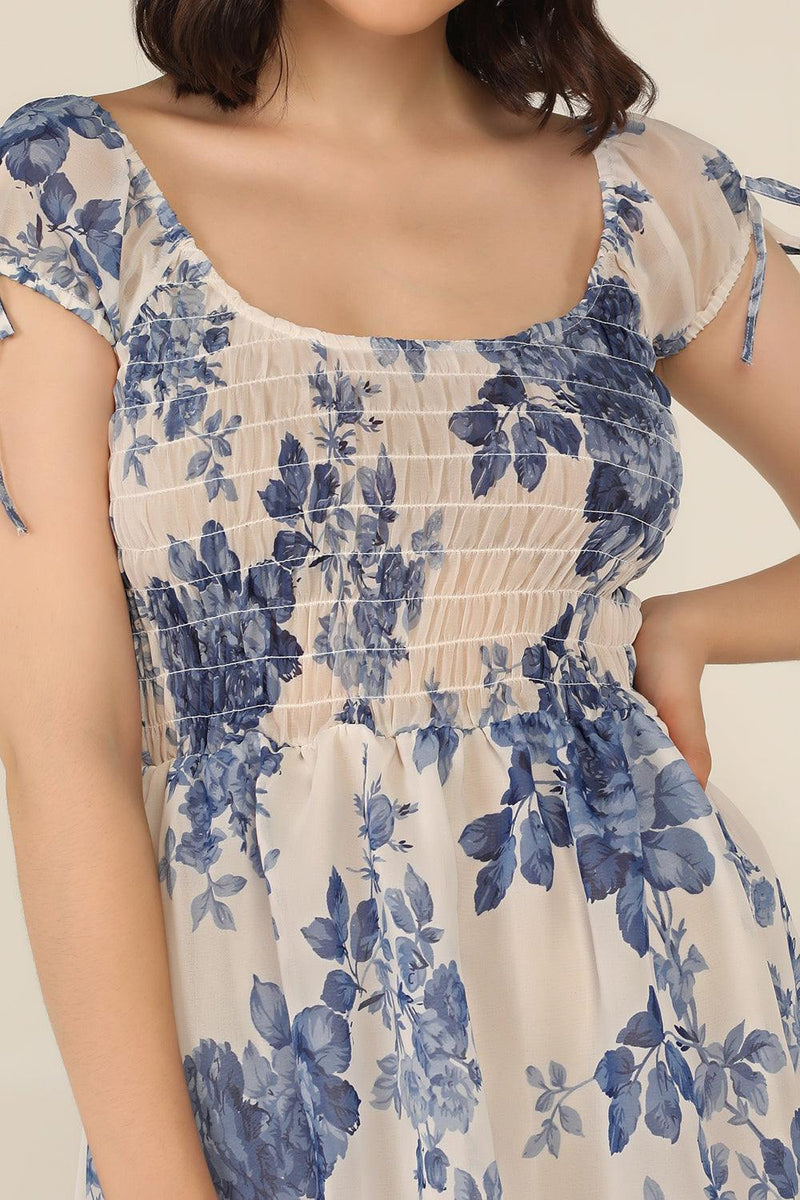 Floral Skater Dress - Ocean Blue - STARIN