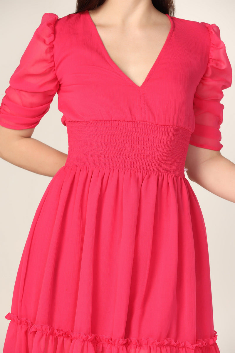 Skater Dress in Hot Pink - STARIN