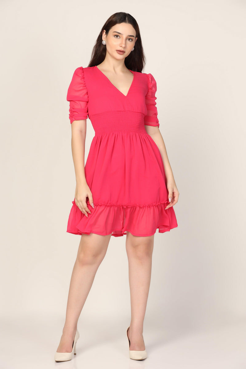 Skater Dress in Hot Pink - STARIN