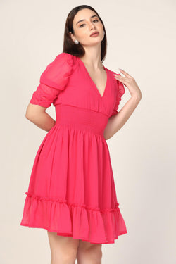 Skater Dress in Hot Pink - STARIN