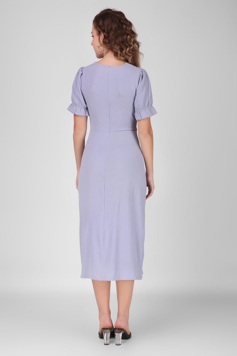 Buttoned Dress - Powder Blue - STARIN