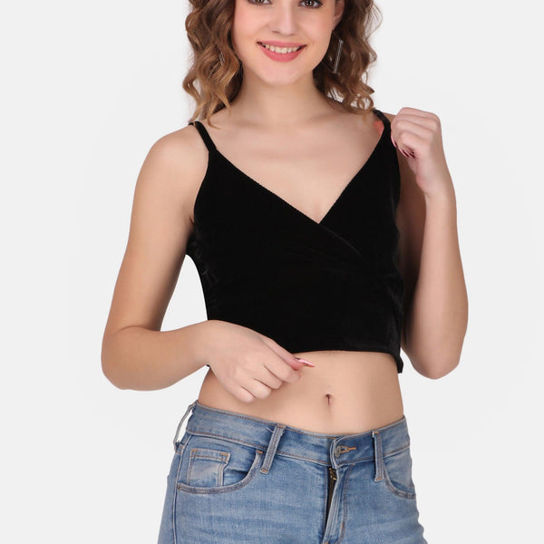 Velvet Crop top - Black – Starin