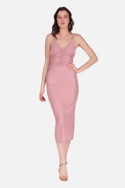 Baby Pink Cocktail Bodycon Dress - STARIN
