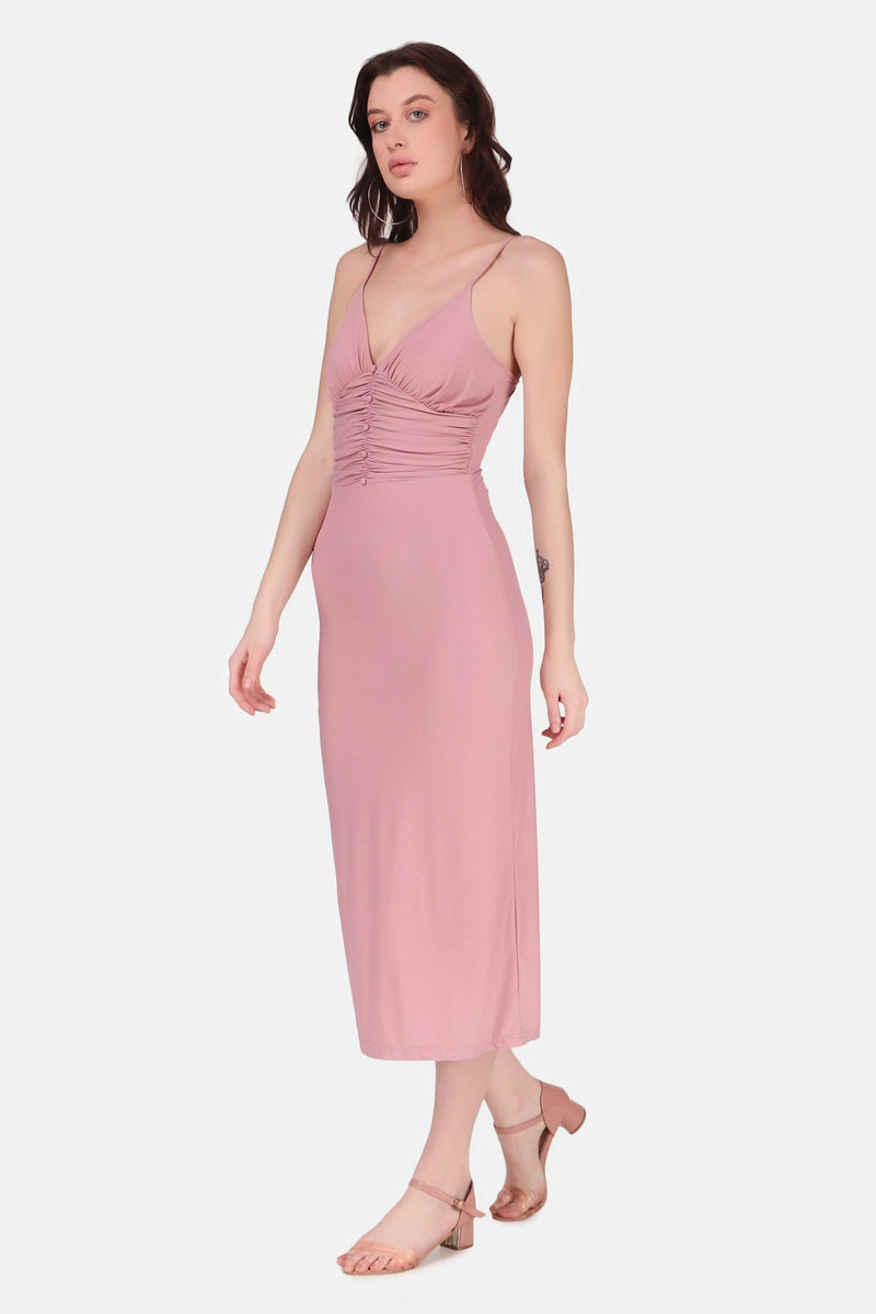 Baby Pink Cocktail Bodycon Dress - STARIN
