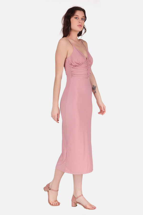 Baby Pink Bodycon Dress - Starin