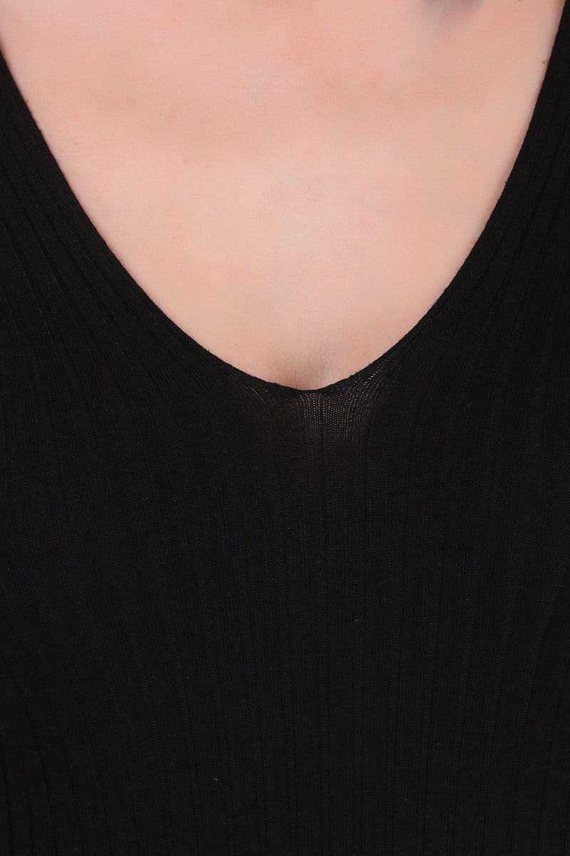 Knit Midi Dress - Black - Starin