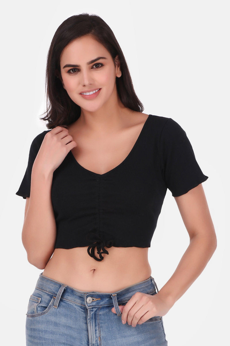 Ruched top - Black - Starin