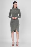 Grey Wrap Dress