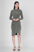 Grey Wrap Dress