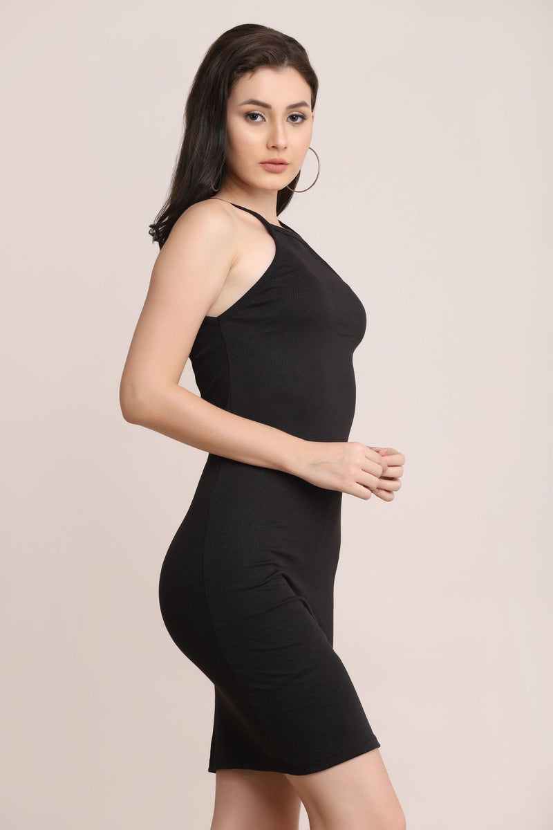 Spaghetti strap ribbed dress - Starin