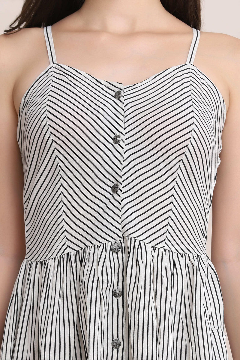 Striped Sundress - Starin.in