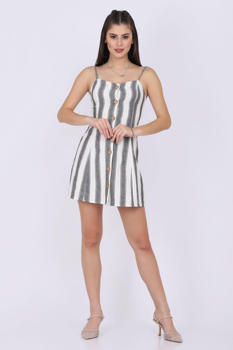 Black Striped Dress - STARIN