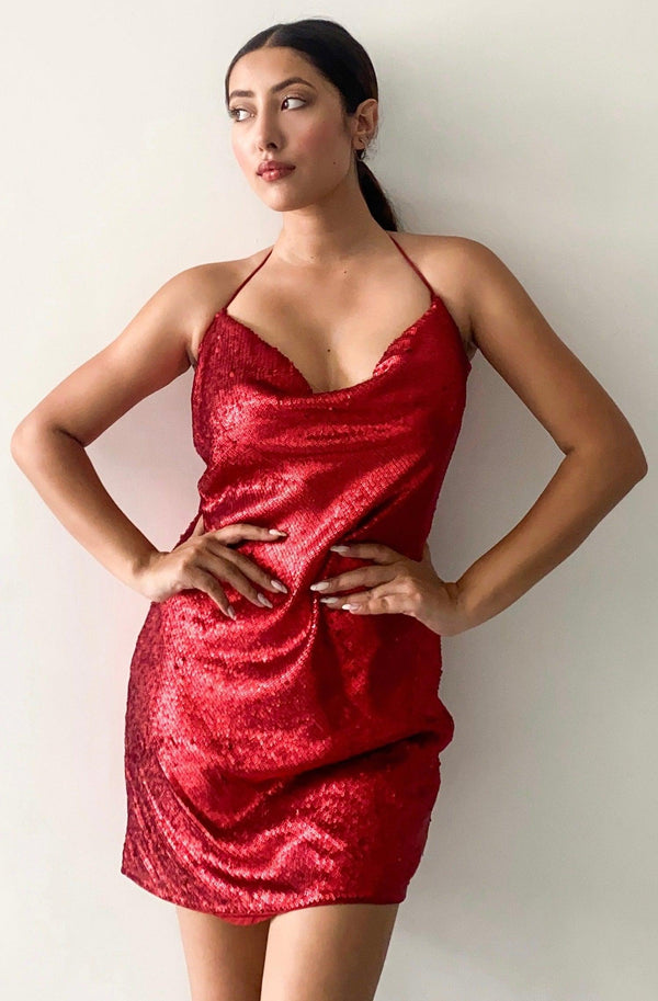 Red Sequin Dress - Starin