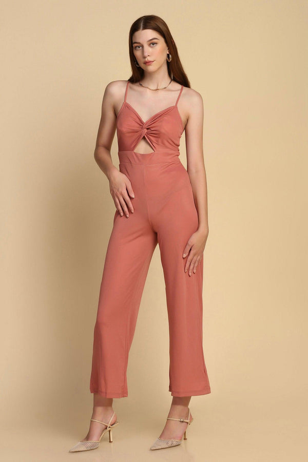 Twisted Jumpsuit- Rouge Pink - Starin