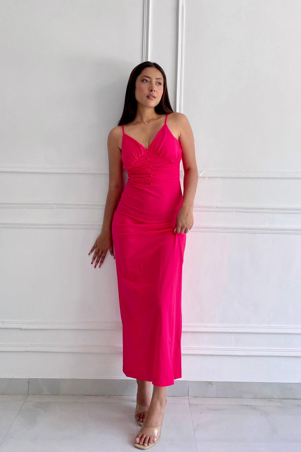 Hot Pink Bodycon Dress - STARIN