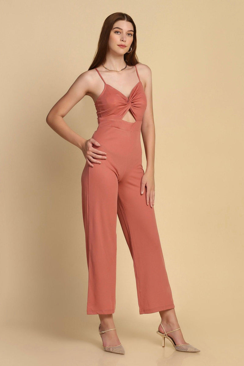 Twisted Jumpsuit- Rouge Pink - STARIN