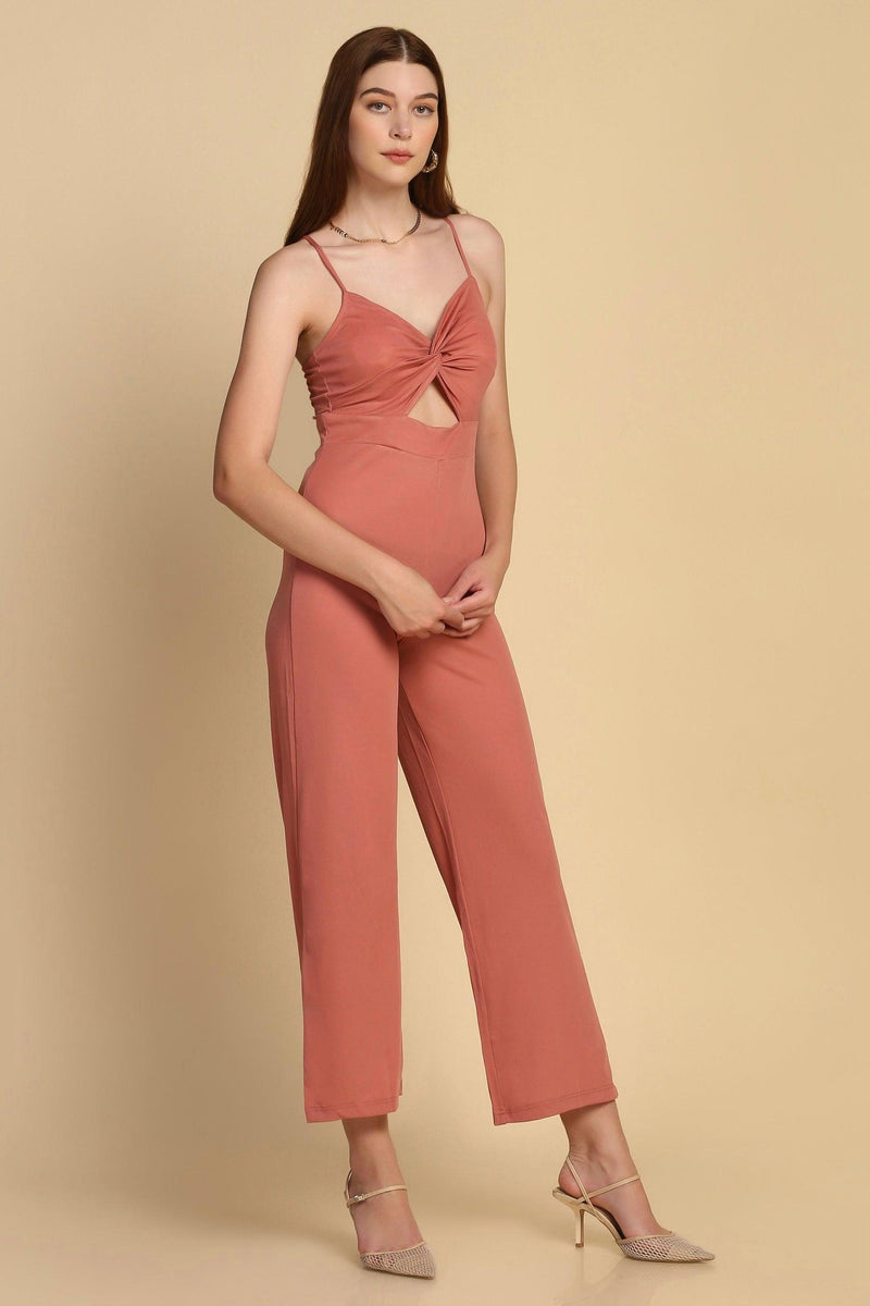 Twisted Jumpsuit- Rouge Pink - STARIN