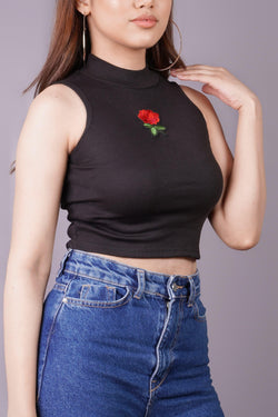 Red Rose Crop Top Starin