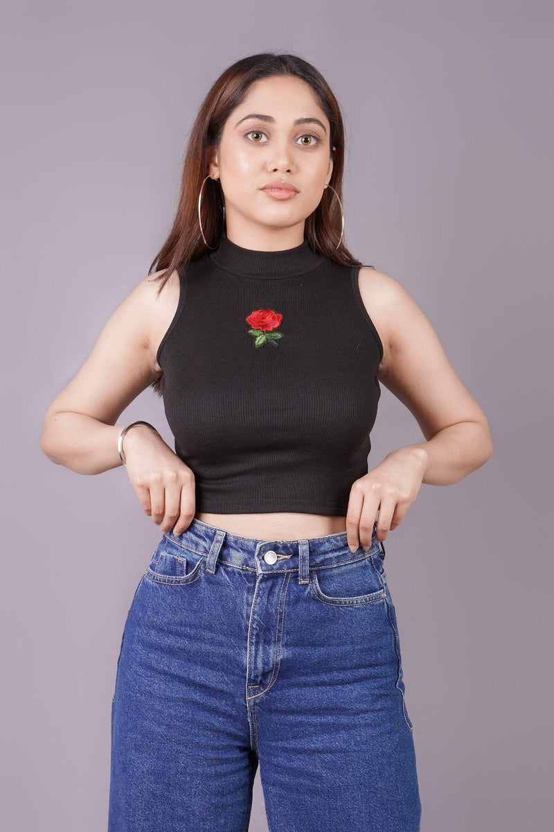 Red Rose Crop Top - STARIN